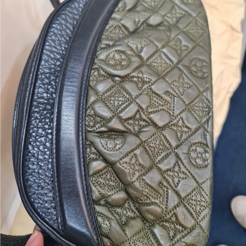 Louis Vuitton Vienna Clara Monogram Quilted Leather Olive Green and Black Bag